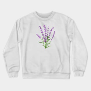 Lavender, Flower Crewneck Sweatshirt